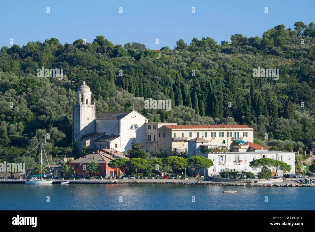 Église Notre-Dame des Grâces Le Grazie Ligurie Italie Banque D'Images