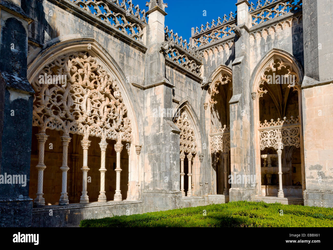 Le Portugal, le district de Ribatejo, Costa da Prata, Batalha, Monastère de Santa Maria da Vitoria Banque D'Images