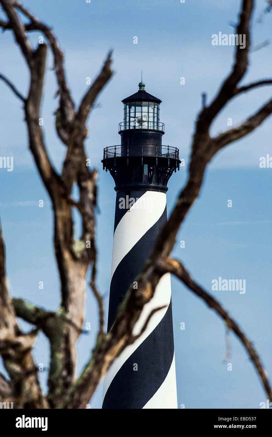 Le phare de Cape Hatteras, Outer Banks, Caroline du Nord, États-Unis Banque D'Images