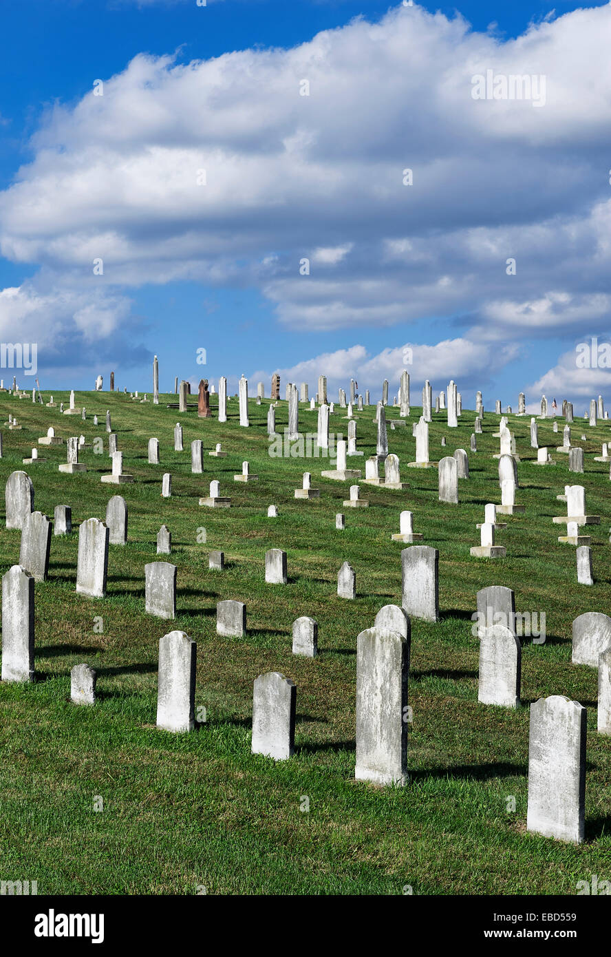 Cimetière, Ephrata, New York, USA Banque D'Images