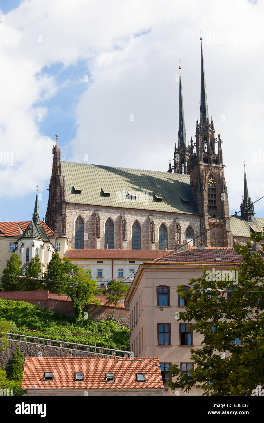 Pierre sacrée du temple et Pavel à Brno, République Tchèque Banque D'Images