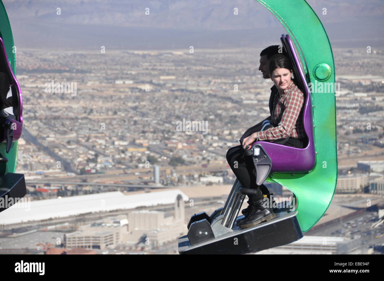 La folie manège situé sur le dessus de la Stratosphere Las Vegas. Banque D'Images