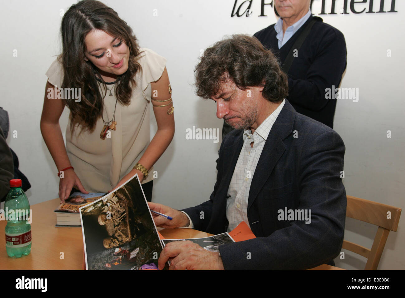 Alberto Angela symptômes au cours de la présentation de son nouveau livre, 'I TRE GIORNI DI POMPEI' et il fera don d'une partie du produit des ventes d'Adonis en plein air. © Salvatore Esposito/Pacific Press/Alamy Live News Banque D'Images