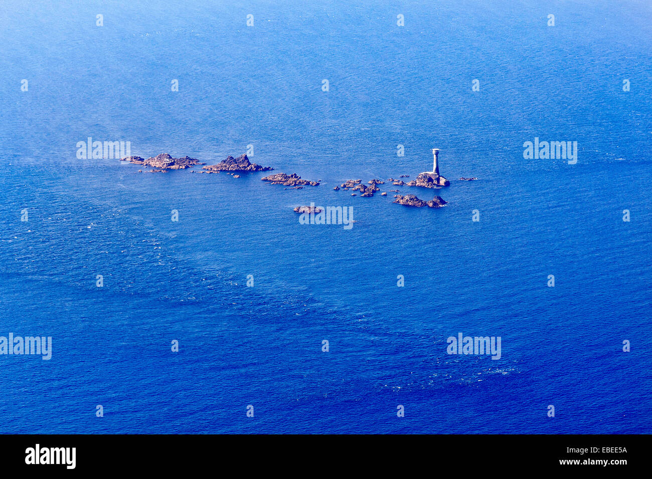 Phare drakkars vu de l'air. Banque D'Images