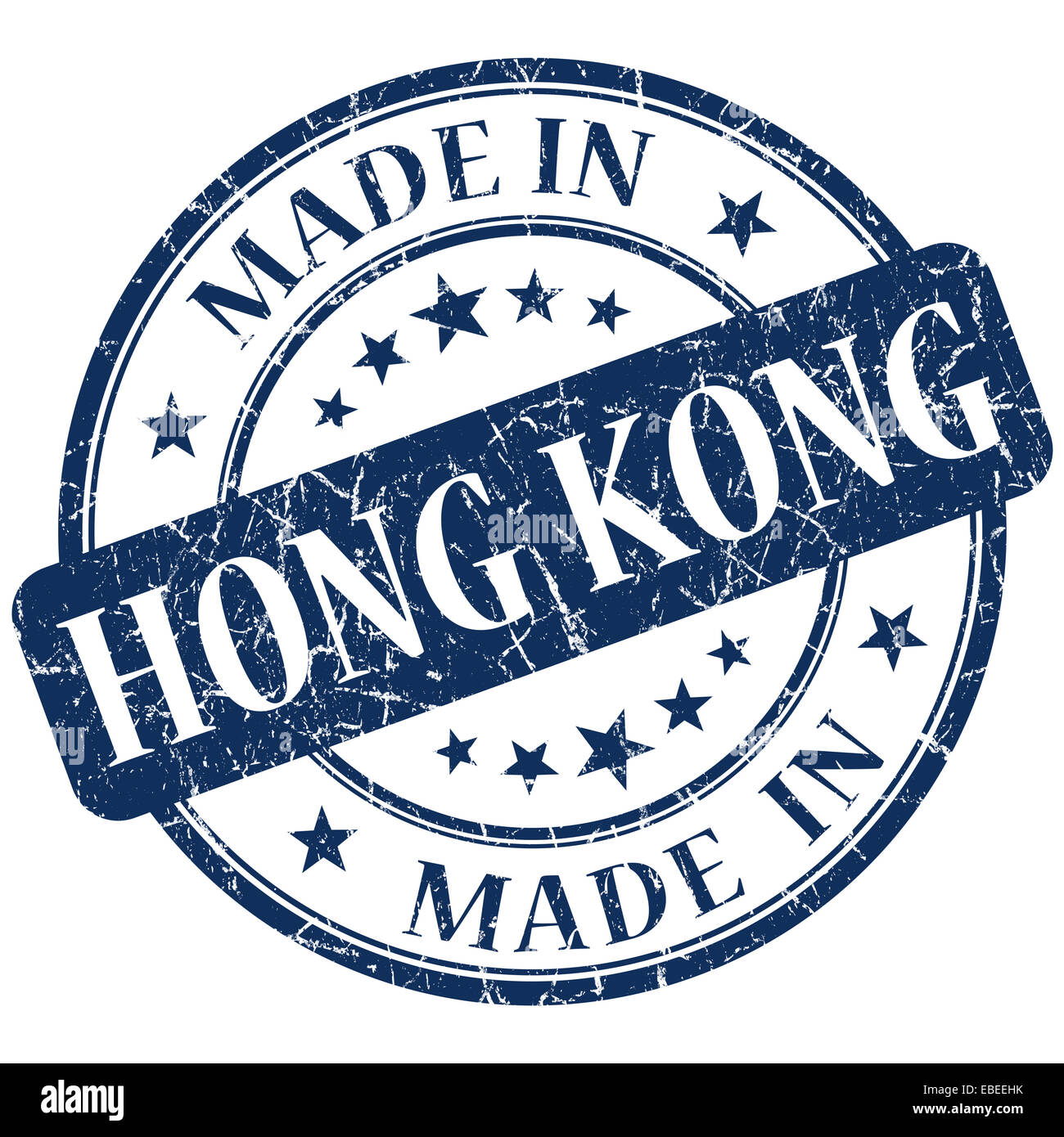 Fait à hong kong stamp Banque D'Images