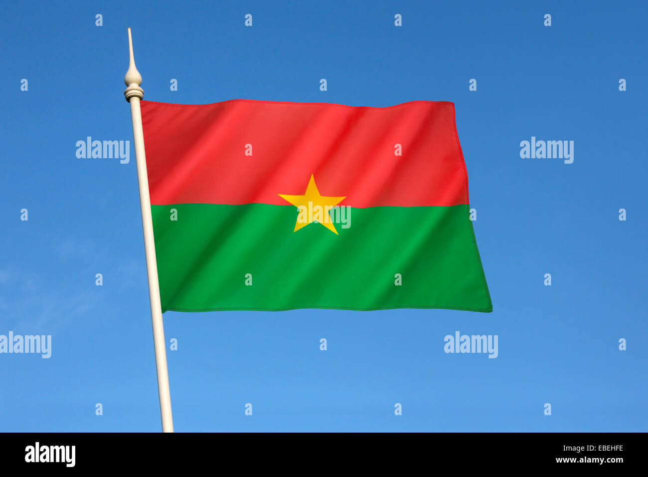 Drapeau du Burkina Faso Banque D'Images