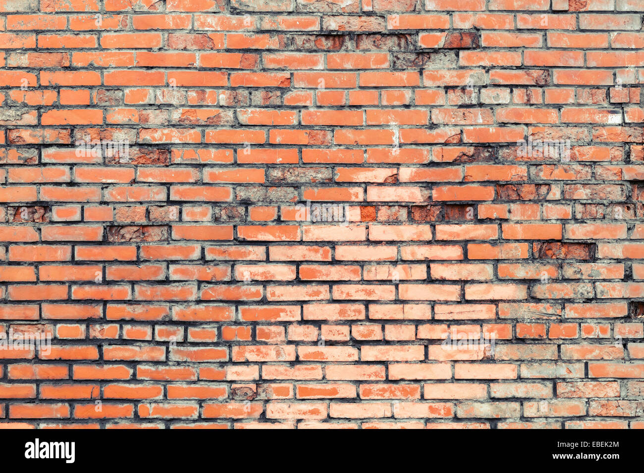 Texture de fond de l'ancien mur de brique rouge et gris Banque D'Images