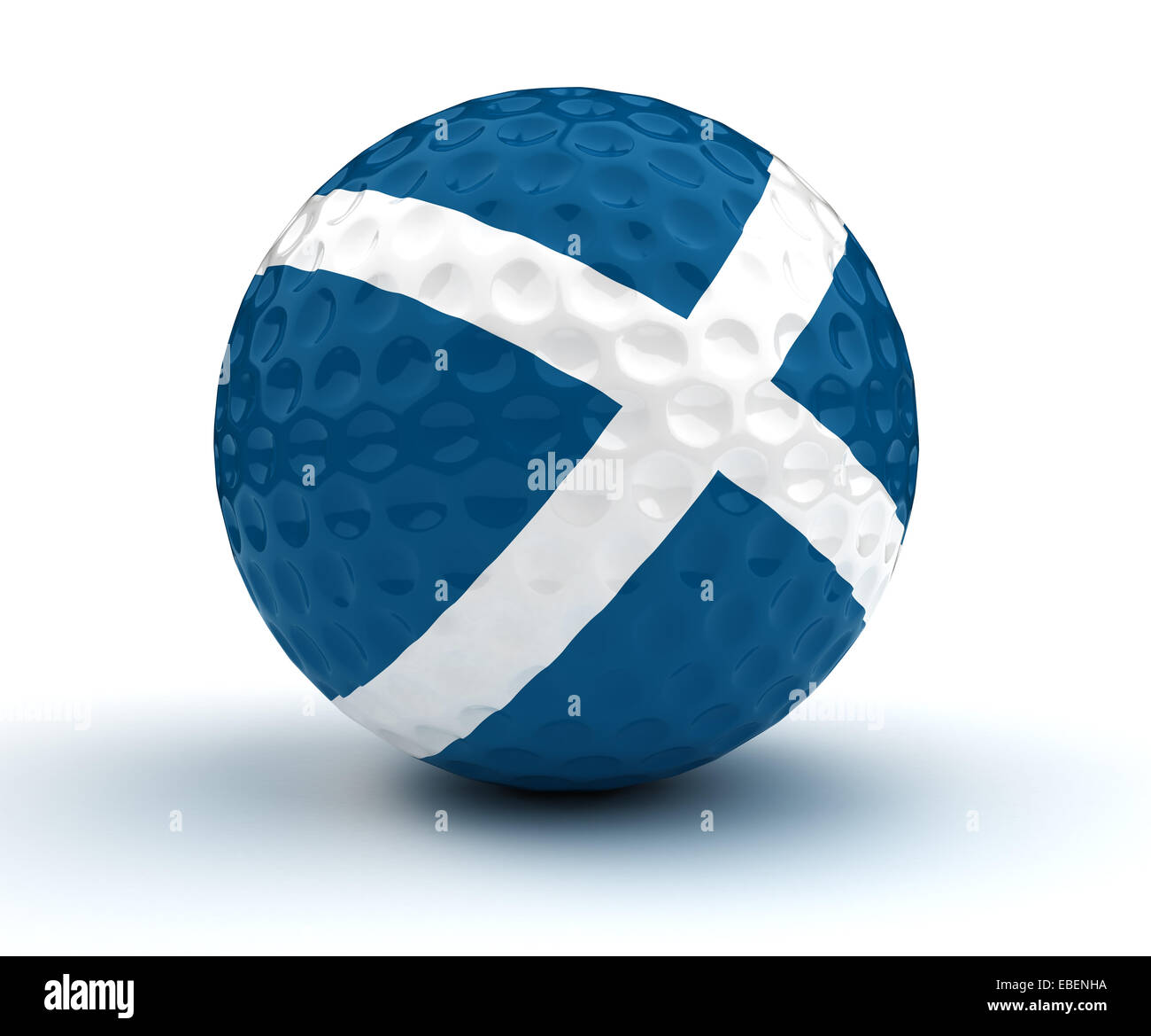 Balle de golf écossais (isolé avec clipping path) Banque D'Images