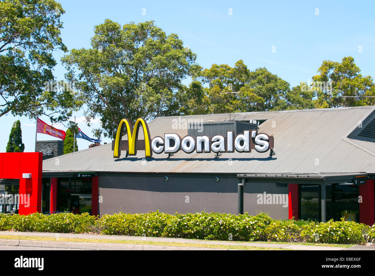 Un restaurant Mcdonald's, de l'Australie dans une banlieue Merrylands dans l'ouest de Sydney, Australie Banque D'Images