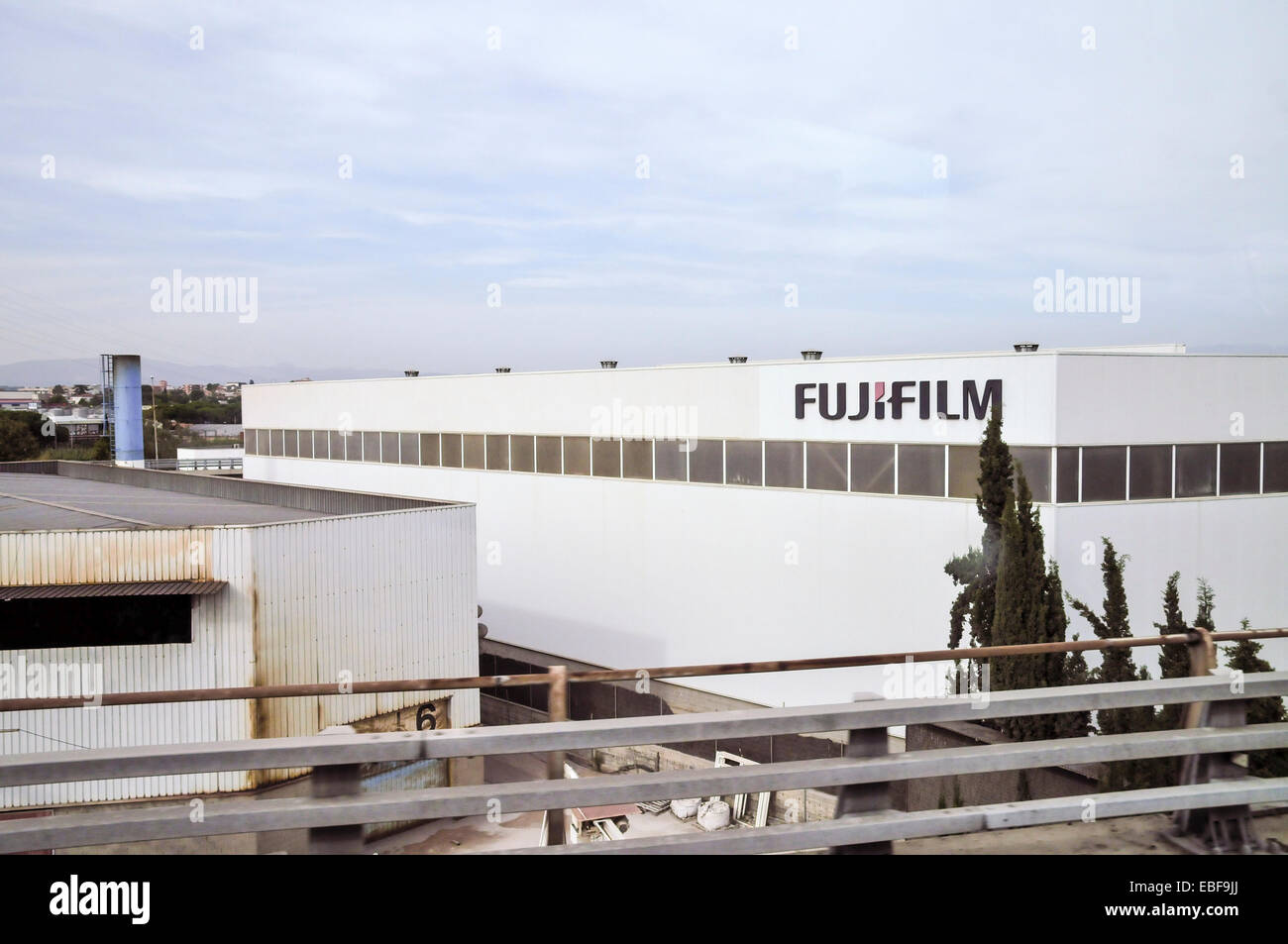 Usine de Fujifilm en Catalogne, Espagne Banque D'Images