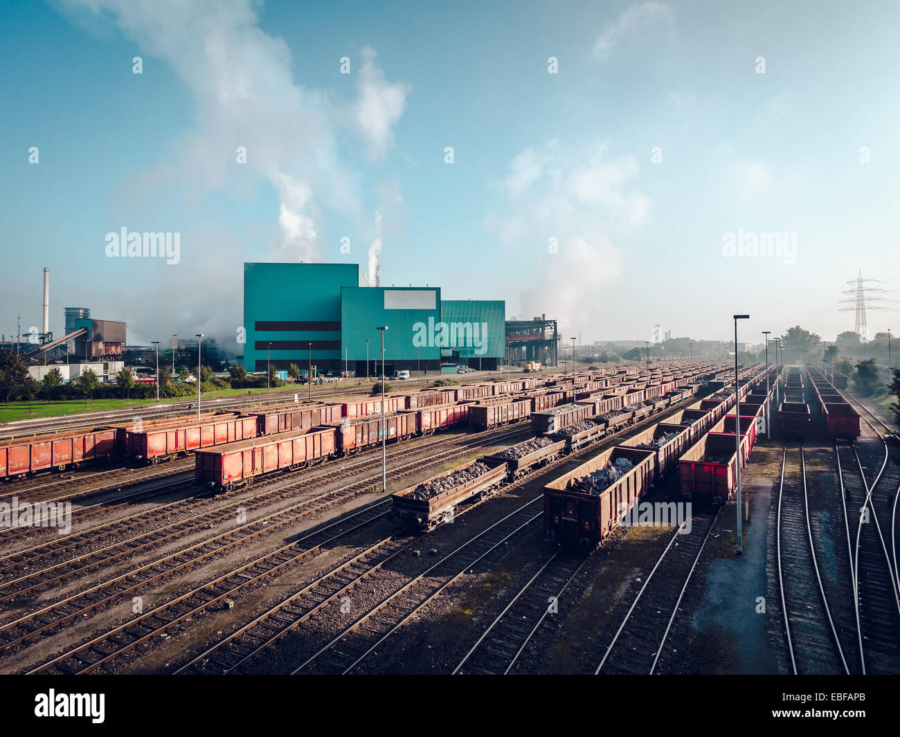 La vue quotidienne de steel mill Banque D'Images