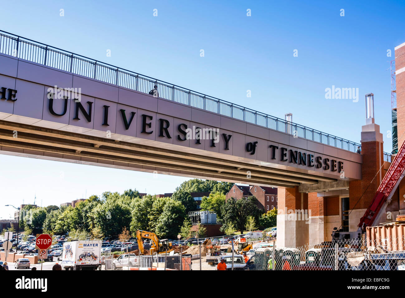 Des étudiants de l'Université du Tennessee supérieur pour piétons Banque D'Images