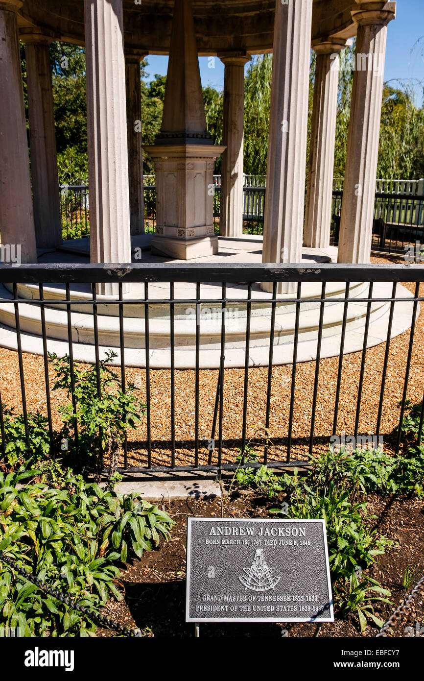 La tombe du président Andrew Jackson de l'Hermitage en Arkansas Banque D'Images