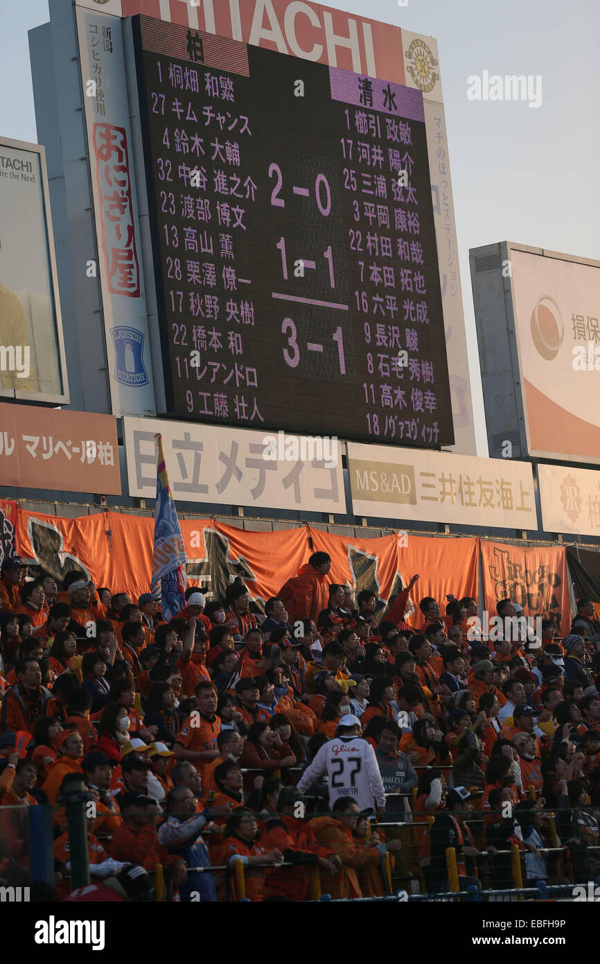 Tableau de bord, le 29 novembre 2014 - Football : 2014 J.League Division 1, entre Kashiwa Reysol 3-1 Shimizu s-Pulse à Kashiwa Hitachi Stadium, Chiba, Japon. (Photo de Jun Tsukida/AFLO SPORT)[0003] Banque D'Images