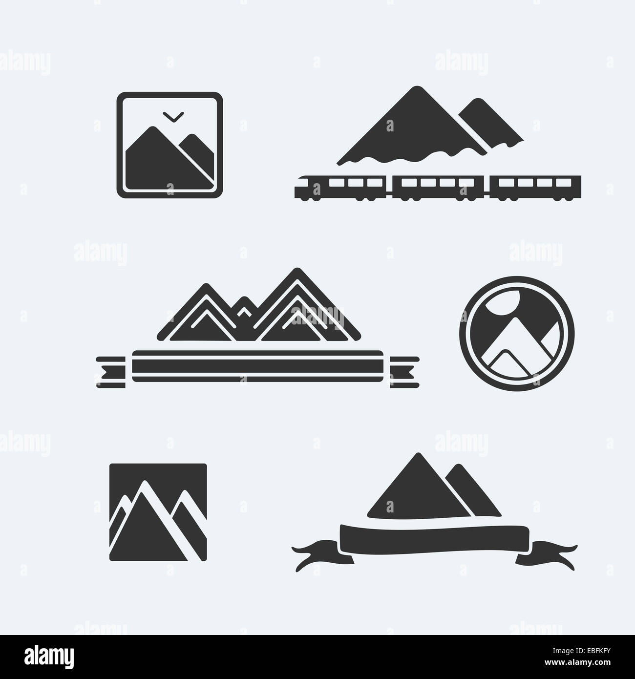 Emblème de la montagne et le voyage Banque D'Images