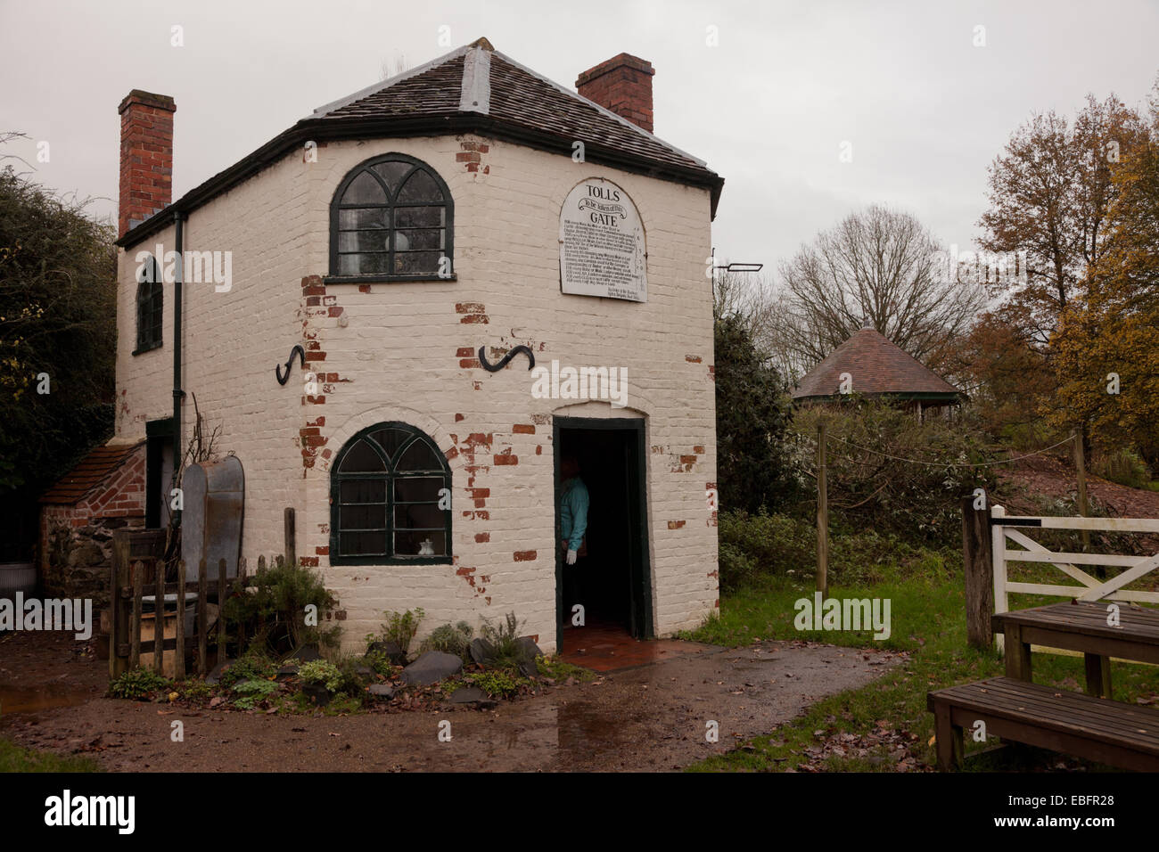 Dix-huitième siècle toll house dans un musée. Musée d'Avoncroft des bâtiments, Worcs UK Banque D'Images