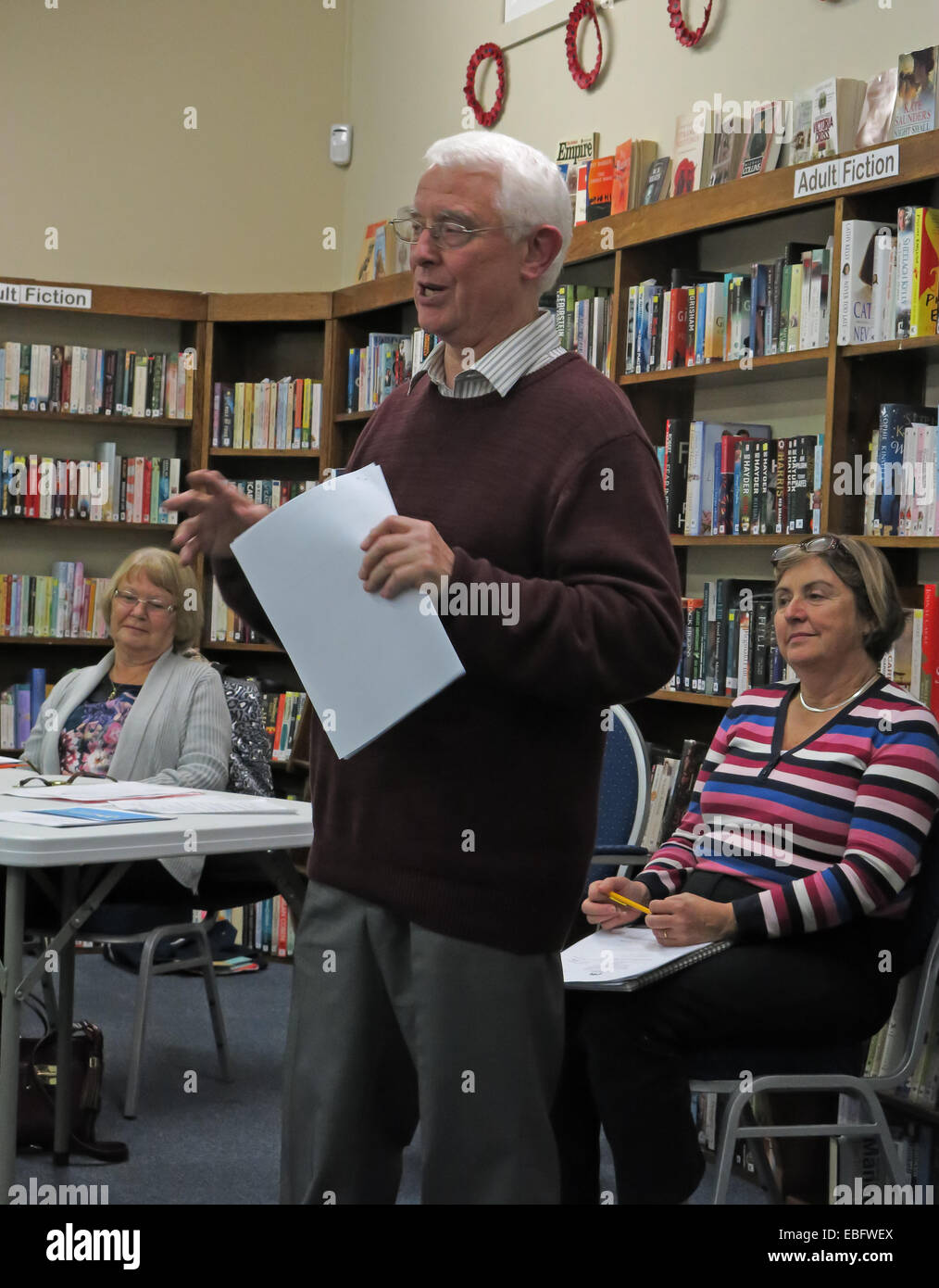 Bibliothèque communautaire Grappenhall 2014 AGA, John Ashby, Sheelagh Connolly, Sheila Wallace, Warrington, Cheshire WA4 2PE Banque D'Images