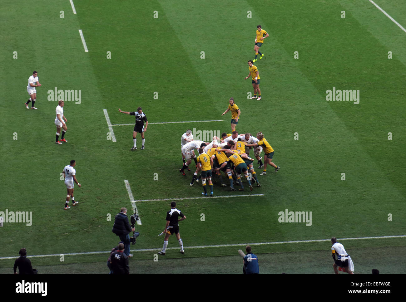 Angleterre v Australie mêlée de Rugby à Twickenham, London, England, UK Banque D'Images