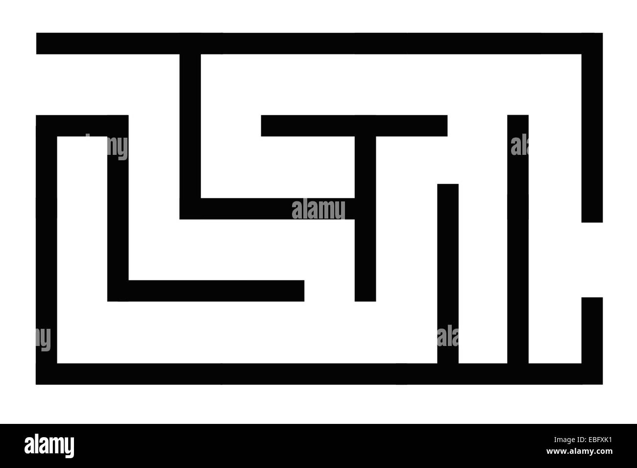 Un close up image abstraite d'un labyrinthe Banque D'Images