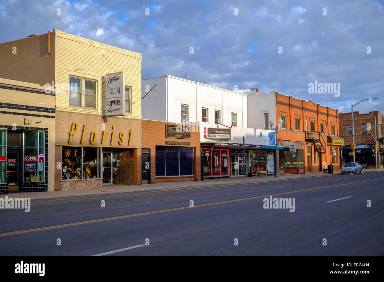 Dimanche matin calme à Laramie, Wyoming, États-Unis. Banque D'Images