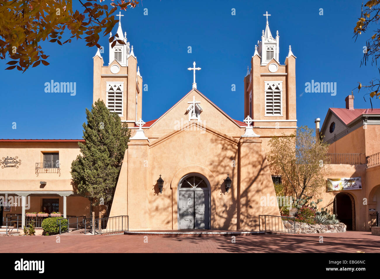 L'église San Felipe de Neri à Albuquerque, Albuquerque, États-Unis. Architecte : inconnu, 1793. Banque D'Images