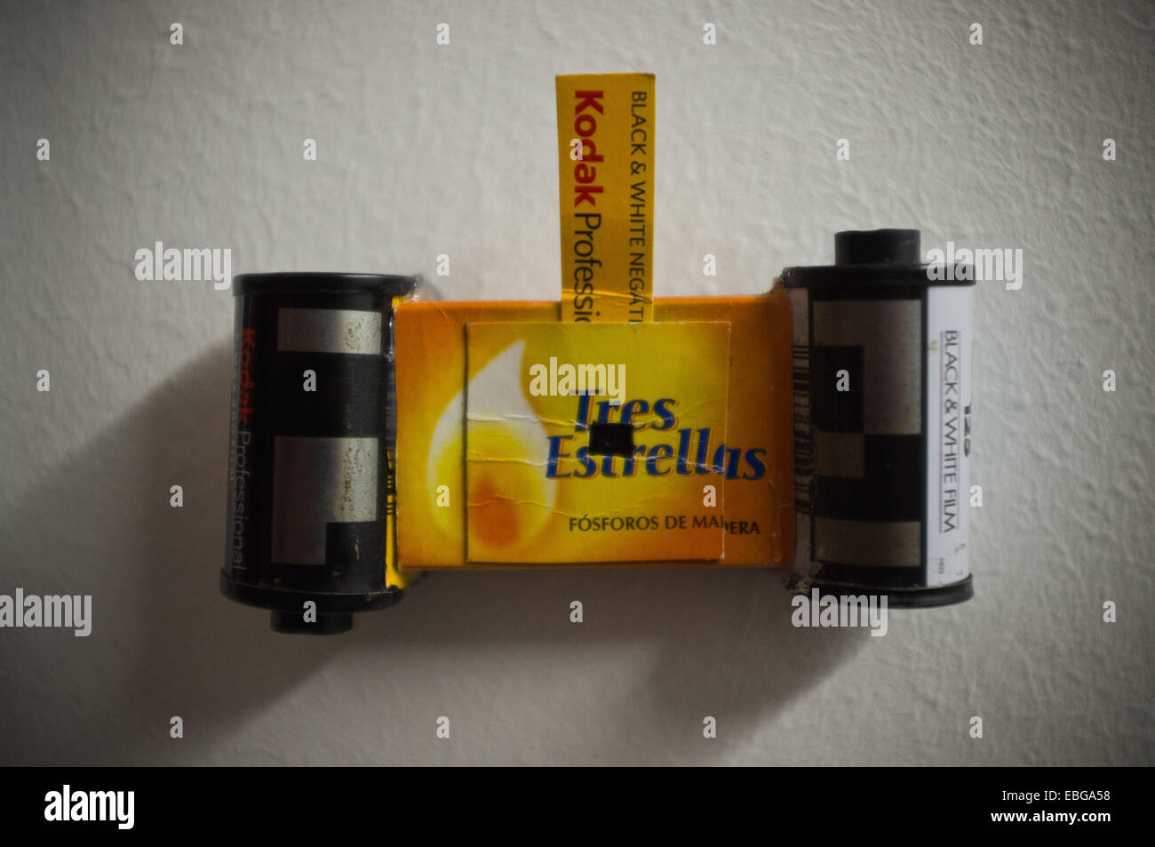 Petite caméra cachée faite à partir d'une boîte d'allumettes Banque D'Images