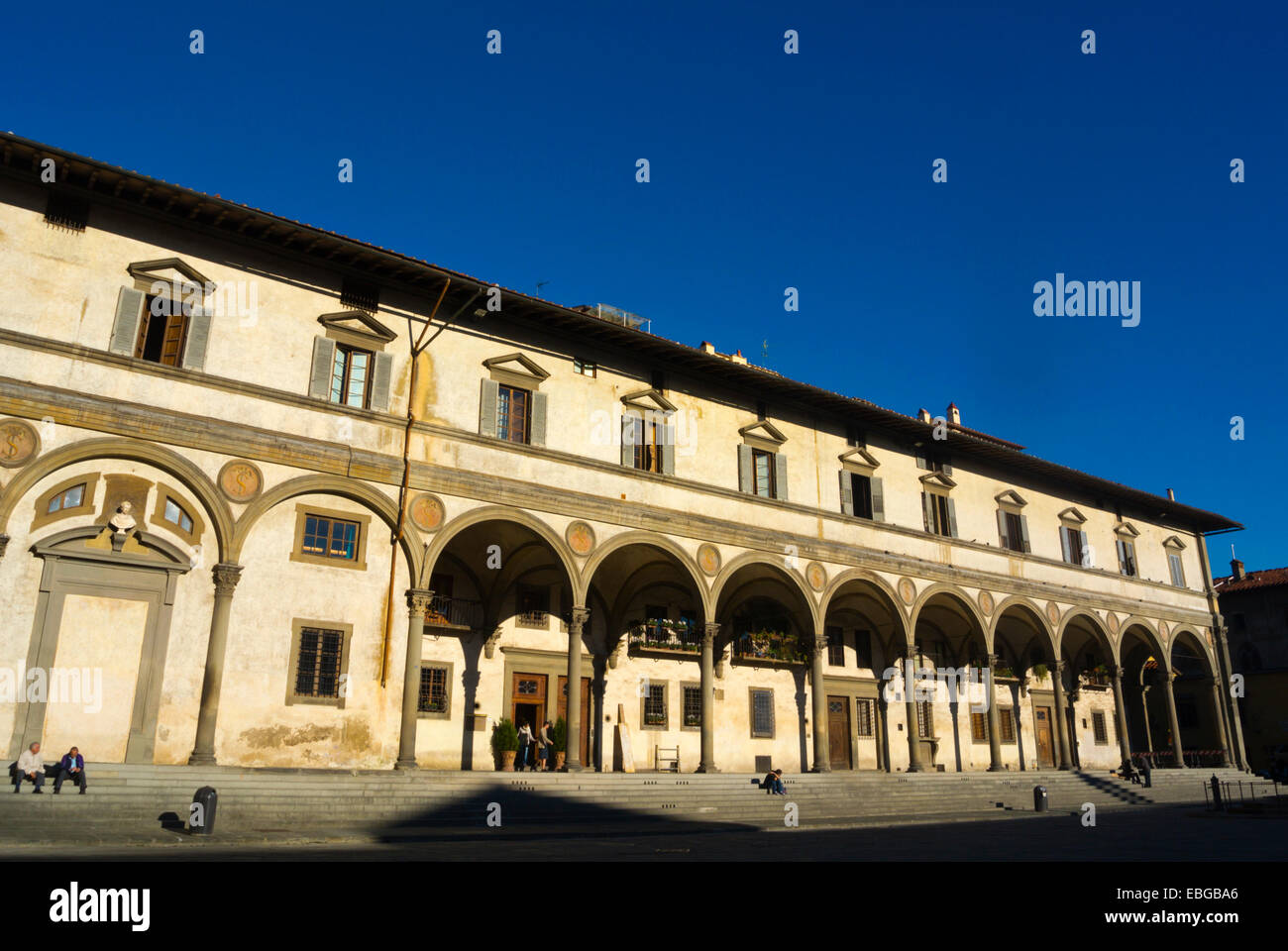 Ospedale degli Innocenti, Piazza SS Annuziata square, Florence, Toscane, Italie Banque D'Images