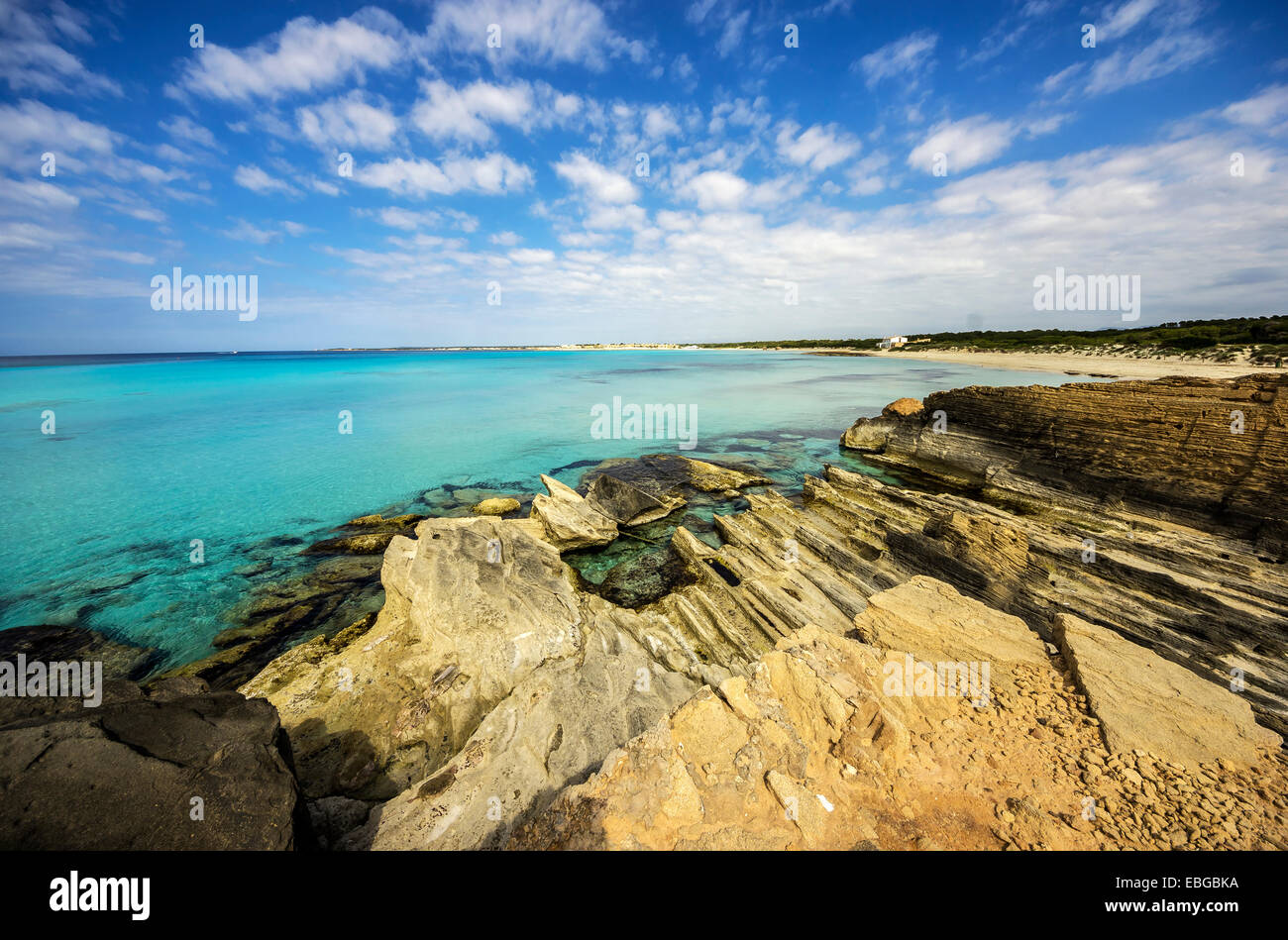 Plage d'Es Trenc, près de Palma, Majorque, Îles Baléares, Espagne Banque D'Images