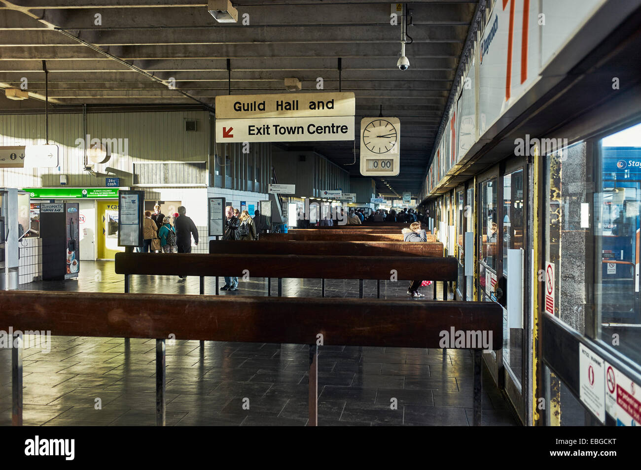 La gare routière de Preston Banque D'Images