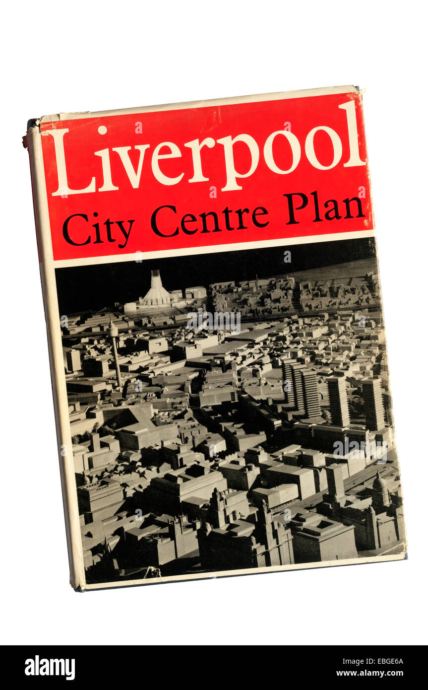 Le centre-ville de Liverpool 1965 Plan. Banque D'Images