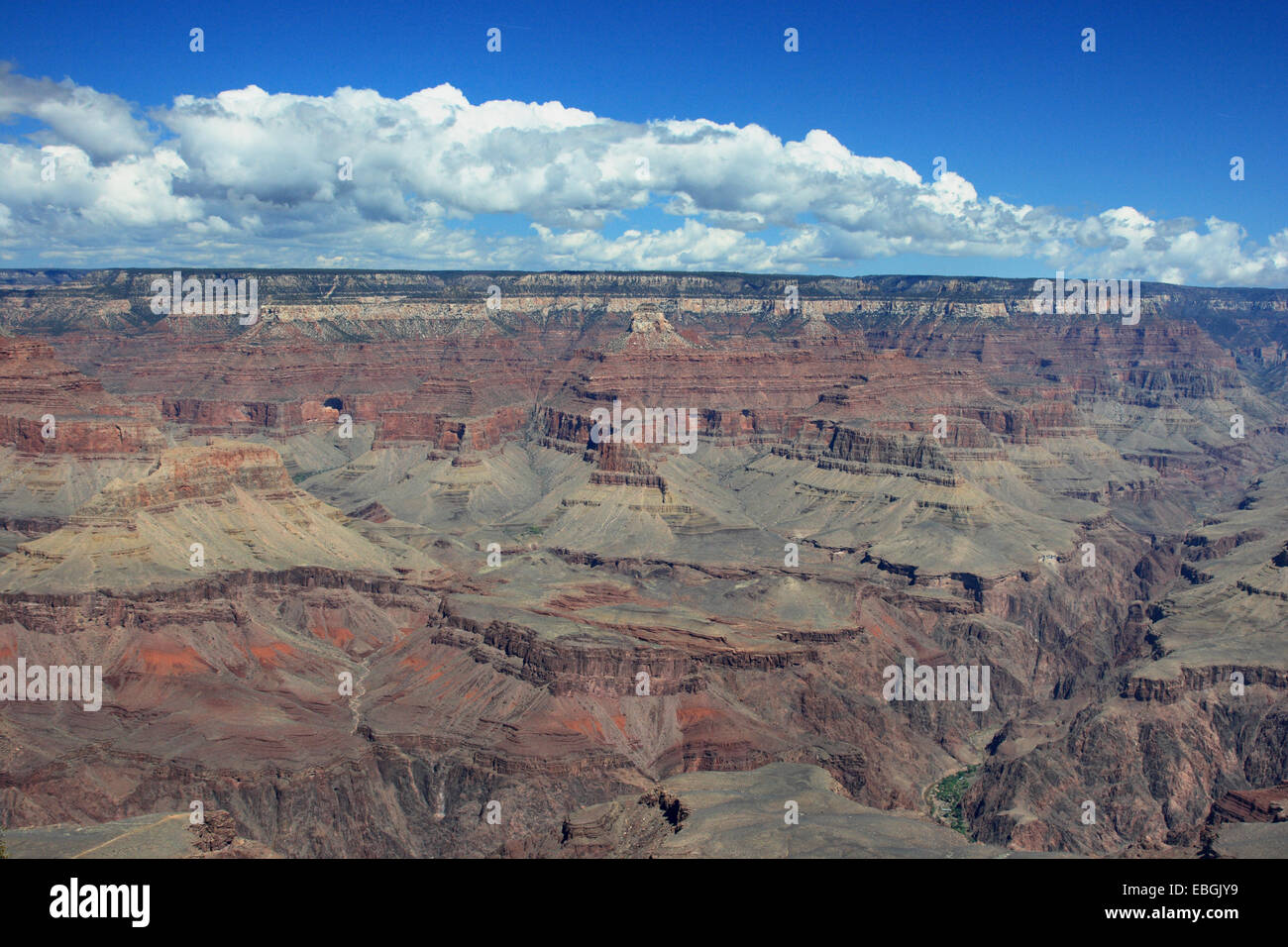 Grand Canyon, vue de Mather Point de pyramide de Khéops et plateau de Kaibab, USA, Arizona, Grand Canyon NP Banque D'Images