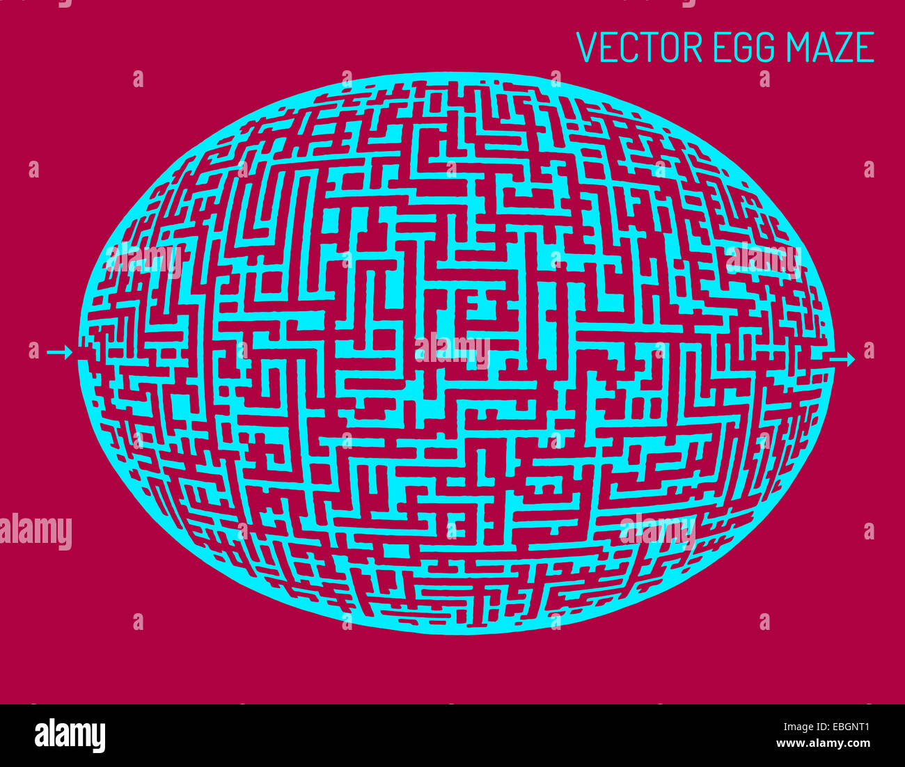 Vector illustration d'oeufs (labyrinthe). Trouver la bonne manière Banque D'Images