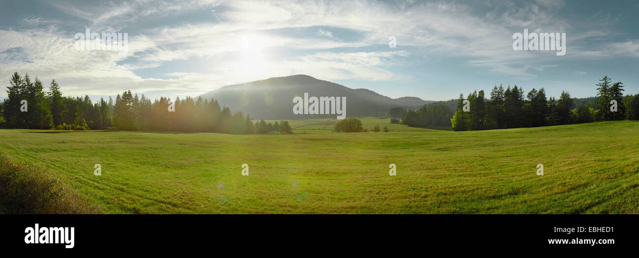 Paysage panoramique du mont Constitution, Orcas Island, Washington State, USA Banque D'Images