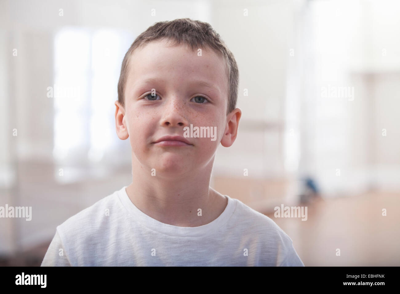 Portrait of boy in ballet school Banque D'Images