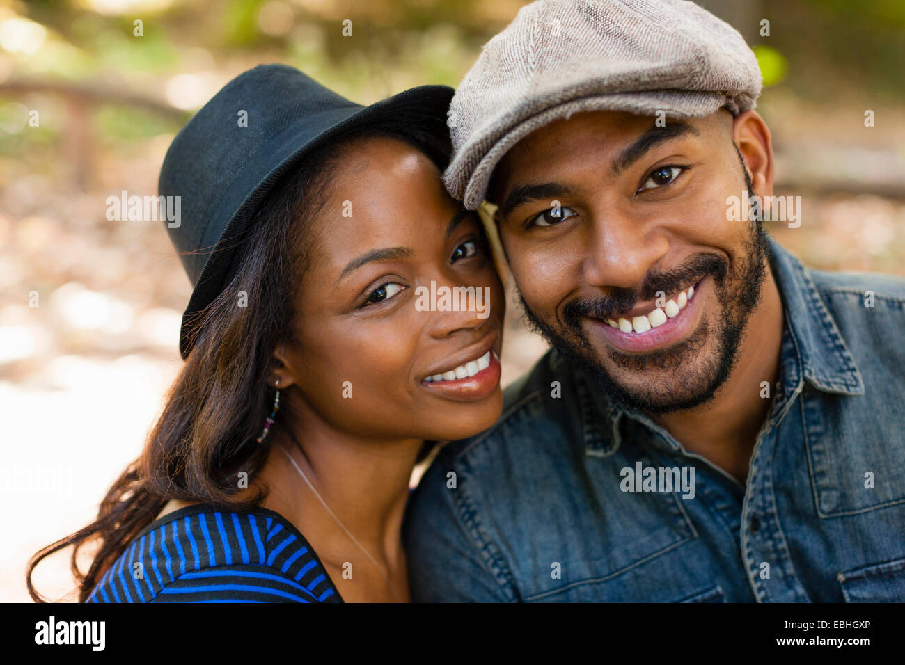 Heureux couple smiling Banque D'Images