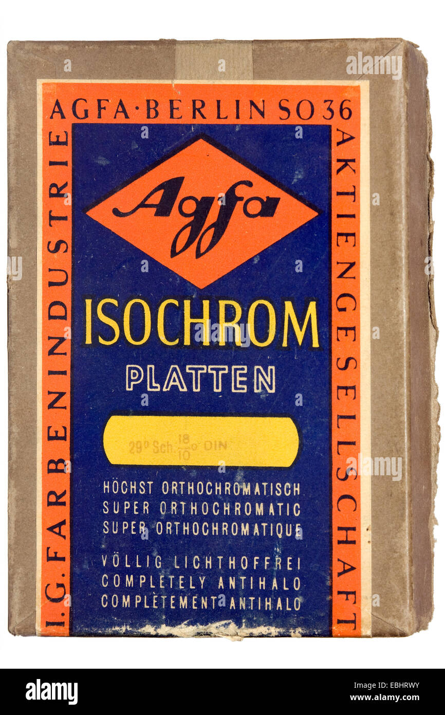 Ici, des plaques photographiques en verre, avec l'émulsion d'argent sensibles à la lumière, précédé le film photographique en caméras. Banque D'Images