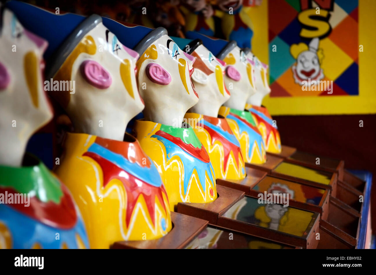 Ring Toss Ball Parc d'Clowns Banque D'Images