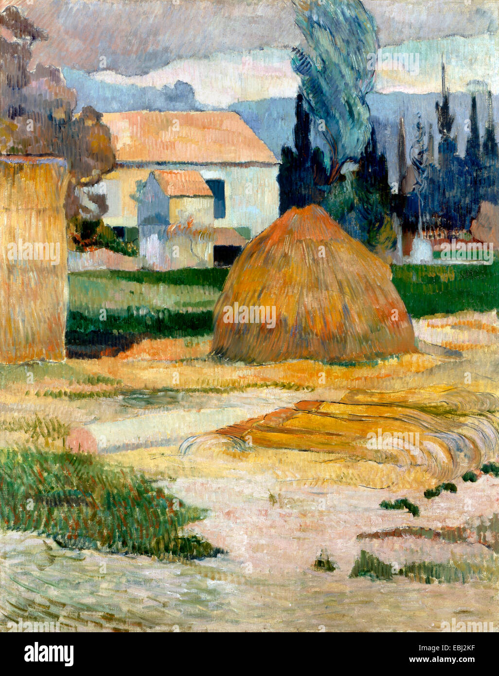 Paul Gauguin, Paysage près de Arles 1888 Huile sur toile. Musée d'art d'Indianapolis, Indiana, USA. Banque D'Images