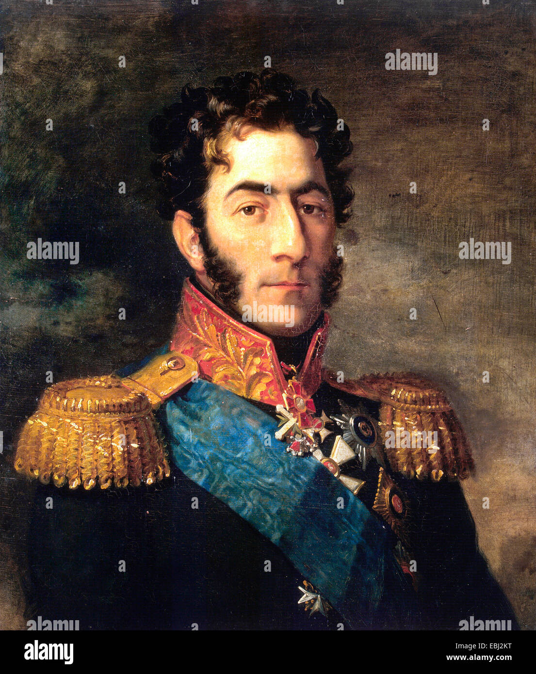 George Dawe, Portrait du général Piotr Bagration (1765-1812). Circa 1825. Huile sur toile. Musée de l'Ermitage, Saint-Pétersbourg, Russie Banque D'Images