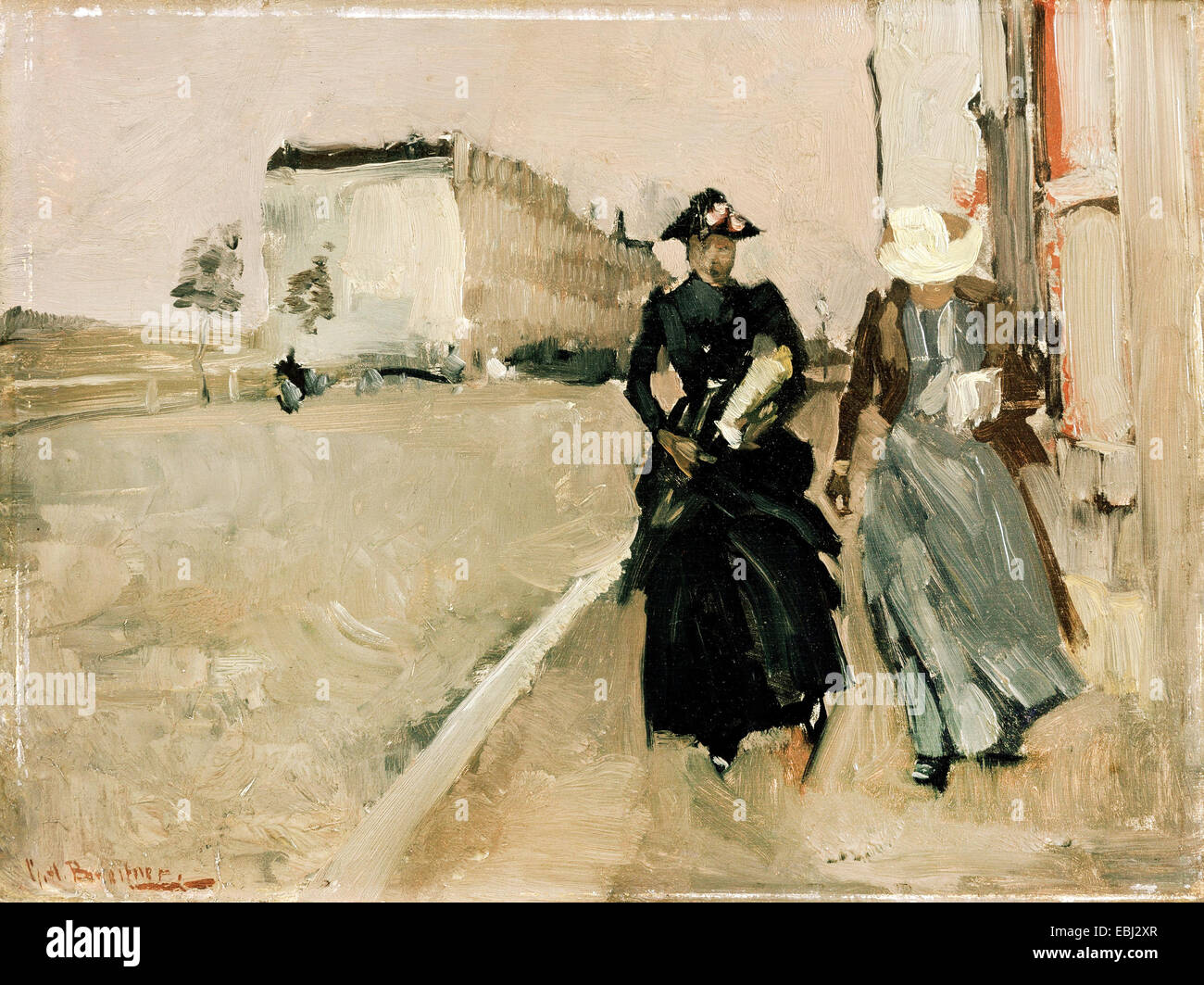 George Hendrik Breitner, rafale de vent 1886-1898 Huile sur toile. Kroller-Muller Museum, Otterlo, Pays-Bas. Banque D'Images