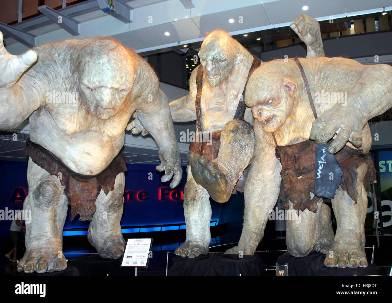 WELLINGTON, NZ - CIRCA JANVIER 2013 - Grotte de trolls le Hobbit : Un voyage inattendu sur l'affichage à l'Musée Te Papa. Banque D'Images