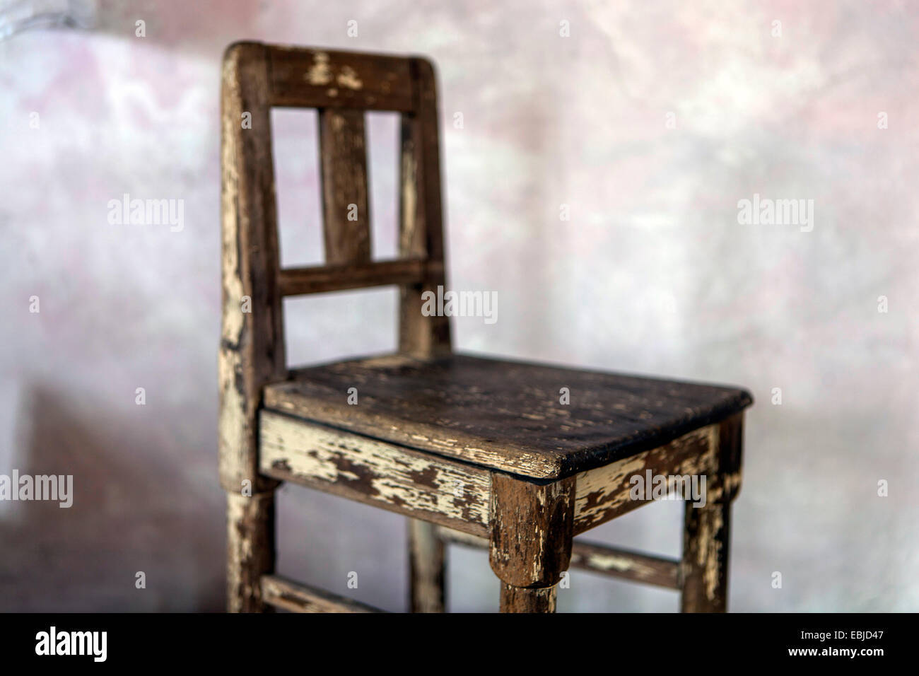Ancienne chaise en bois Banque D'Images