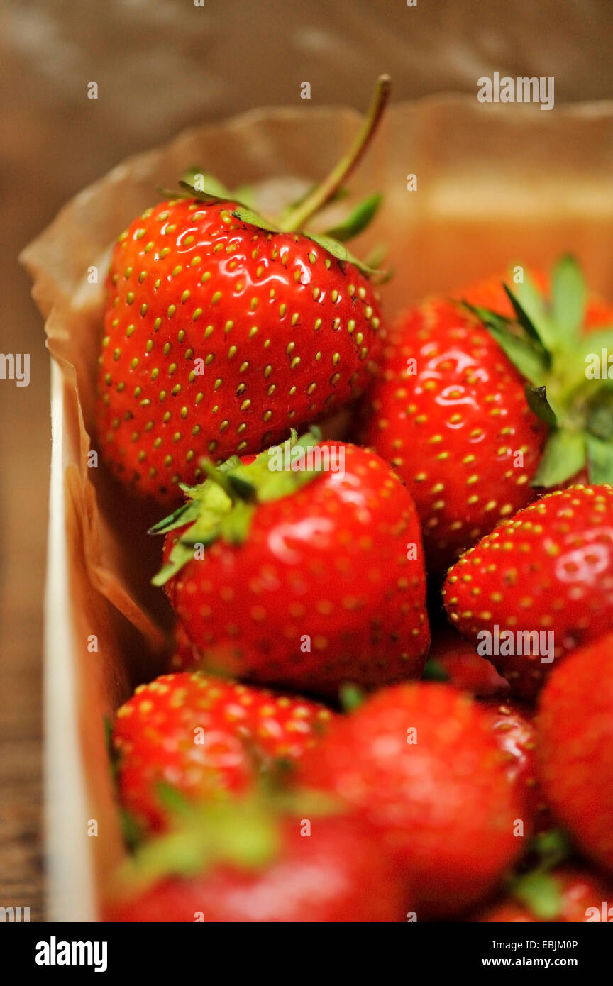 Fraises, close-up Banque D'Images