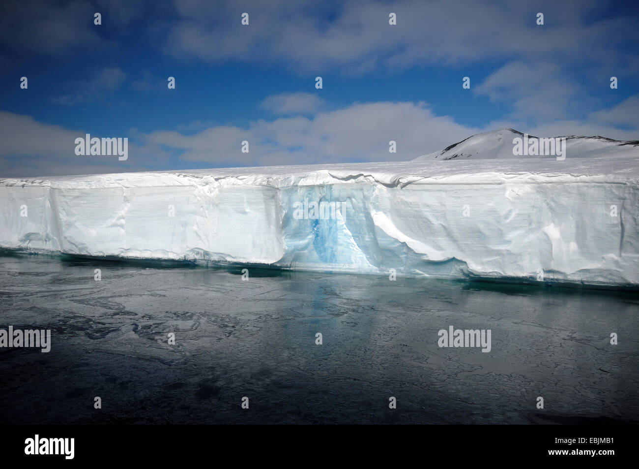 Bord de l'iceshelf désintégré dans la région de Larsen, l'Antarctique, une péninsule antarctique Banque D'Images