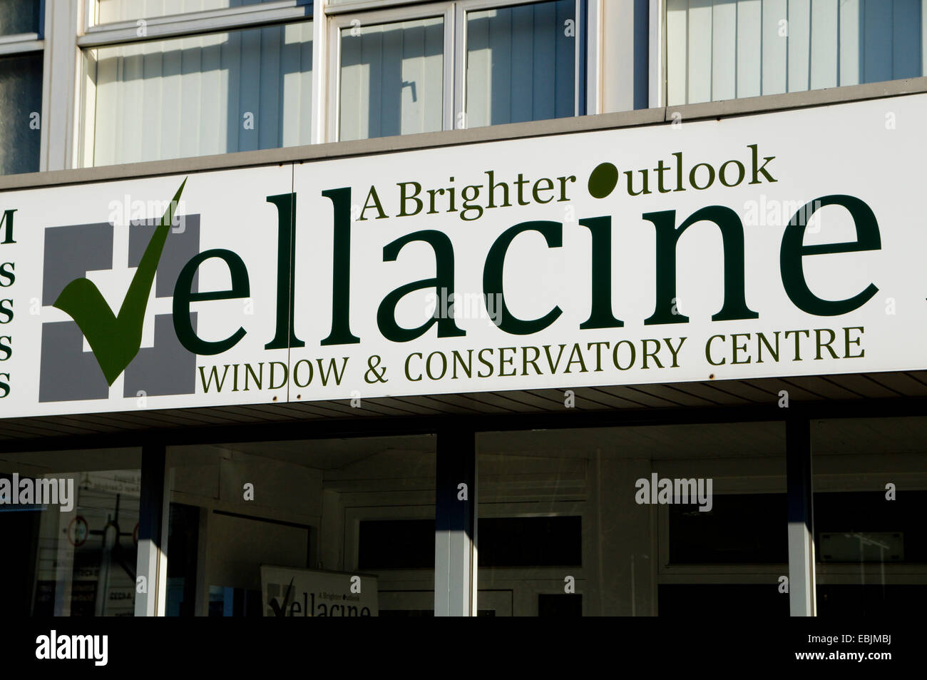 Fenêtre d'Vellacine et Conservatoire Centre, Cardiff, Pays de Galles. Banque D'Images