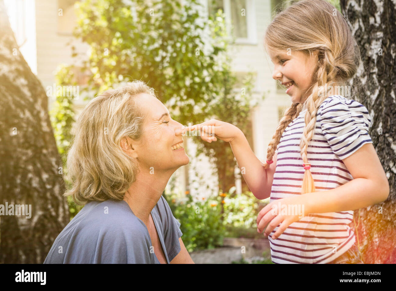Grand-mère et petite-fille ensemble Banque D'Images