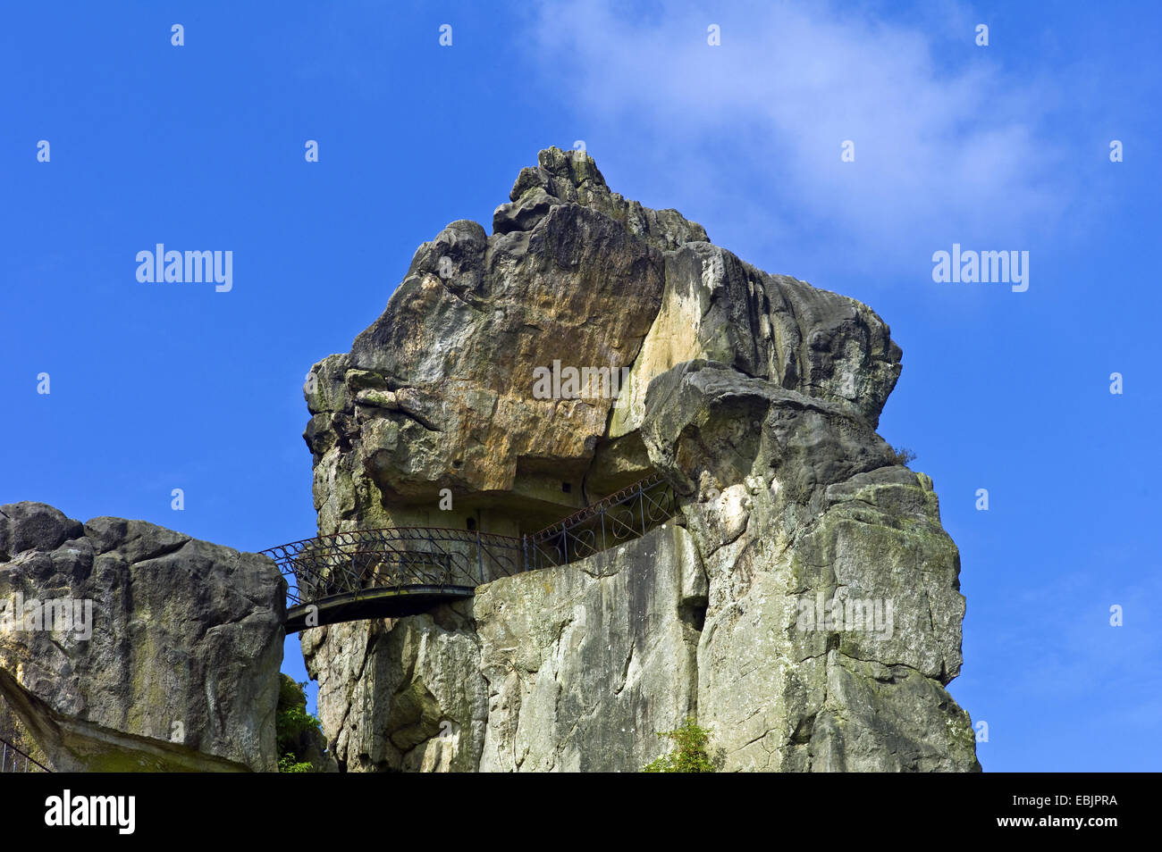 Externsteine rock, pilier, l'Allemagne, en Rhénanie du Nord-Westphalie, de Teutoburg Banque D'Images
