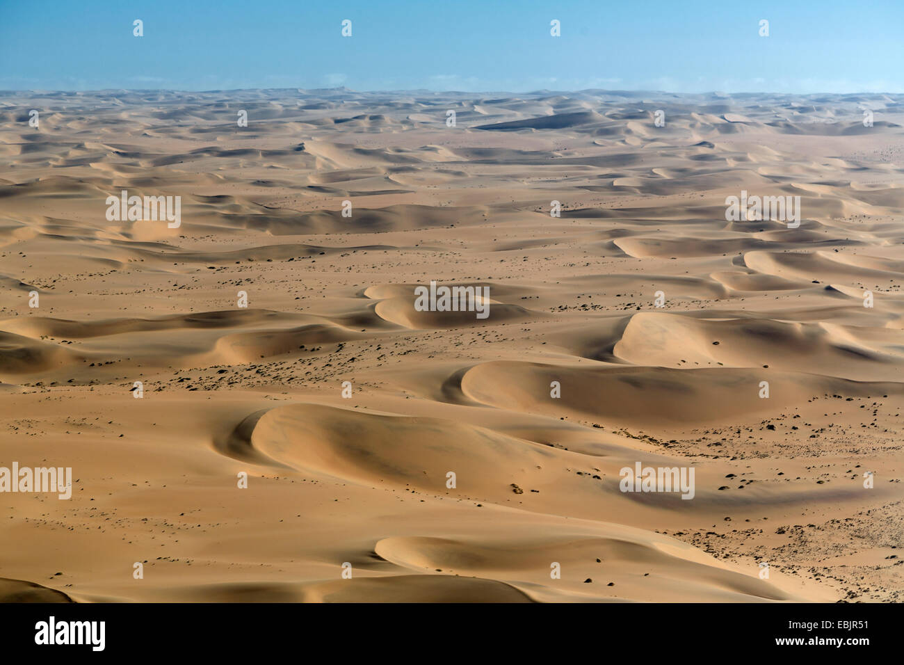 Vue aérienne de dunes de sable, Désert du Namib, Namibie Banque D'Images