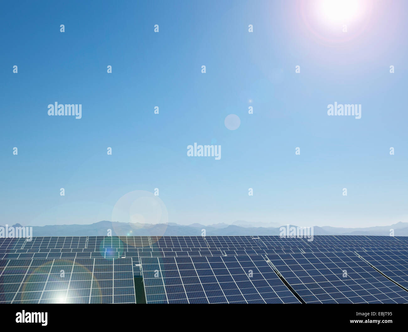 Ferme solaire, Andalousie, Espagne Banque D'Images