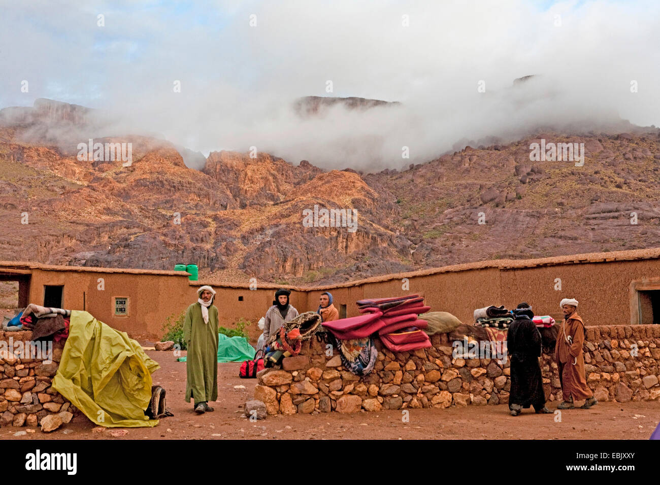 Hostel dans le Djebel Sarhro, Maroc, Marrakech-tensift-DaraÔ, Djebel Sarhro Banque D'Images
